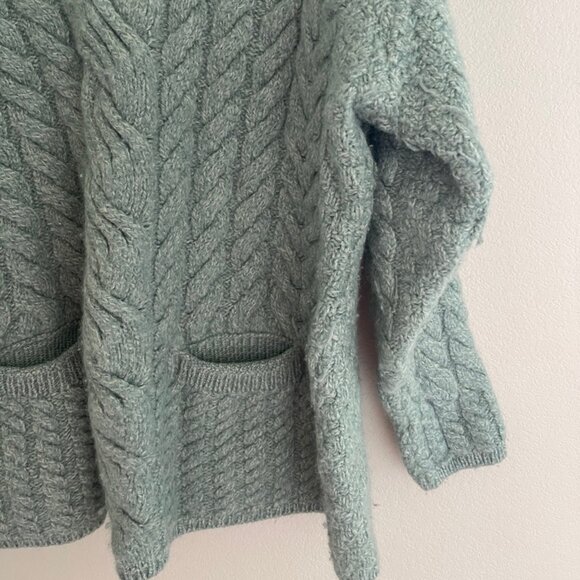 CARRAIG DONN Mint Green 100% Merino Wool Irish Sweater: NWOT! XL (Runs SMALL) - Picture 4 of 8